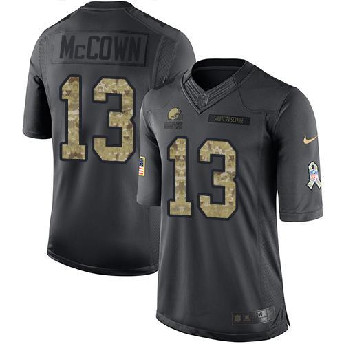Cleveland Browns -13 Josh McCown Nike Anthracite 2016 Salute to Service Jersey