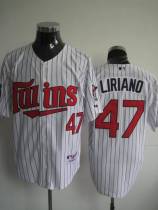 Minnesota Twins -47 Francisco Liriano Stitched White MLB Jersey