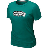 NBA San Antonio Spurs Big Tall Primary Logo Black Women T-Shirt (7)