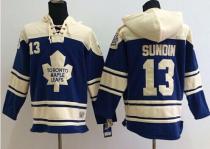 Toronto Maple Leafs -13 Mats Sundin Blue Sawyer Hooded Sweatshirt Stitched NHL Jersey