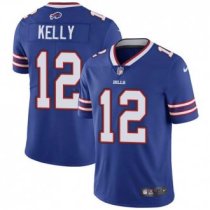 Nike Bills -12 Jim Kelly Royal Blue Team Color Stitched NFL Vapor Untouchable Limited Jersey