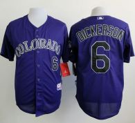 Colorado Rockies -6 Corey Dickerson Purple Cool Base Stitched MLB Jersey
