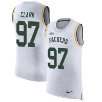 Nike Packers -97 Kenny Clark White Stitched NFL Limited Rush Tank Top Jersey