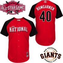 San Francisco Giants #40 Madison Bumgarner Red 2015 All-Star National League Stitched MLB jerseys