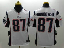 Nike New England Patriots -87 Gronkowski White NFL Limited Jerseys