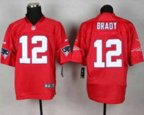 Nike New England Patriots -12 Tom Brady Red NFL Elite QB Practice Jersey