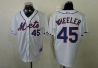 New York Mets -45 Zack Wheeler White Cool Base Stitched MLB Jersey