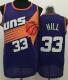 Phoenix Suns -33 Grant Hill Purple Throwback Stitched NBA Jersey