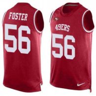 Nike 49ers -56 Reuben Foster Red Team Color Stitched NFL Limited Tank Top Jersey