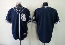 San Diego Padres Blank Dark Blue Cool Base Stitched MLB Jersey