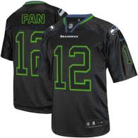 Nike Seattle Seahawks #12 Fan Lights Out Black Men‘s Stitched NFL Elite Jersey