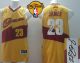 New Revolution 30 Autographed Cleveland Cavaliers -23 LeBron James Yellow The Finals Patch Stitched