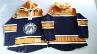 St Louis Blues Blank Navy Blue Gold Sawyer Hooded Sweatshirt Stitched NHL Jersey