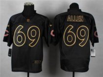 Nike Chicago Bears -69 Jared Allen Black Gold No Fashion NFL Elite Jersey