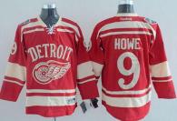 Detroit Red Wings -9 Gordie Howe Red 2014 Winter Classic Stitched NHL Jersey
