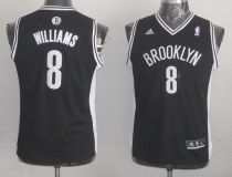 Brooklyn Nets #8 Deron Williams Black Stitched Youth NBA Jersey