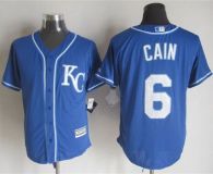 Kansas City Royals -6 Lorenzo Cain Blue Alternate 2 New Cool Base W 2015 World Series Patch Stitched