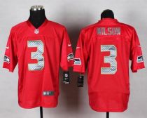 Nike Seattle Seahawks #3 Russell Wilson Red Men‘s Stitched NFL Elite QB Practice Jersey