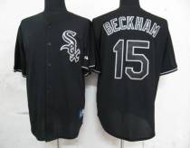 Chicago White Sox -15 Gordon Beckham Black Fashion Stitched MLB Jersey
