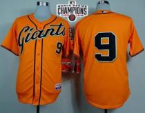 San Francisco Giants #9 Brandon Belt Orange Cool Base W 2014 World Series Champions Stitched MLB Jer