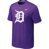 MLB Detroit Tigers Heathered Purple Nike Blended T-Shirt