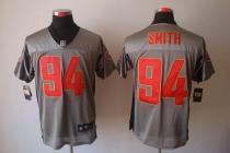 Nike San Francisco 49ers #94 Justin Smith Grey Shadow Men‘s Stitched NFL Elite Jersey