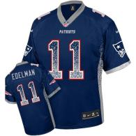 Nike New England Patriots -11 Julian Edelman Navy Blue Team Color Mens Stitched NFL Elite Drift Fash