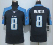 Nike Tennessee Titans -8 Marcus Mariota Navy Blue Alternate Stitched NFL Limited Jersey