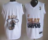Miami Heat -3 Dwyane Wade White 2013 NBA Finals Champions Stitched NBA Jersey