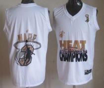Miami Heat -3 Dwyane Wade White 2013 NBA Finals Champions Stitched NBA Jersey