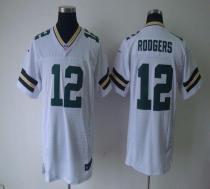 Nike Green Bay Packers #12 Aaron Rodgers White Men's Stitched NFL Elite Jersey