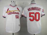 St Louis Cardinals #50 Adam Wainwright White 1982 Turn Back The Clock Stitched MLB Jersey