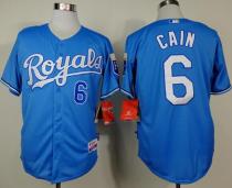 Kansas City Royals -6 Lorenzo Cain Light Blue Alternate Cool Base Stitched MLB Jersey