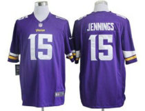 Nike Vikings -15 Greg Jennings Purple Team Color Stitched NFL Game Jersey