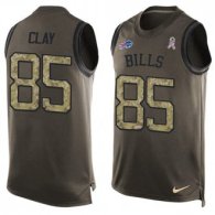 Nike Bills -85 Charles Clay Green Stitched NFL Limited Salute To Service Tank Top Jersey