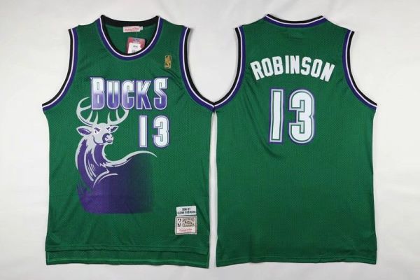 Milwaukee Bucks -13 Glenn Robinson Greem NBA Jersey
