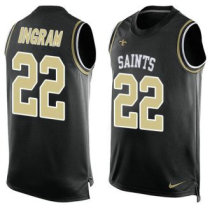 Nike Saints -22 Mark Ingram Black Team Color Stitched NFL Limited Tank Top Jersey