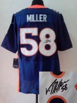 Nike Denver Broncos #58 Von Miller Navy Blue Alternate Men's Stitched NFL Elite Autographed Jersey