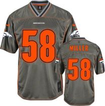 Nike Denver Broncos #58 Von Miller Grey Men's Stitched NFL Elite Vapor Jersey