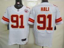 Nike Kansas City Chiefs #91 Tamba Hali White Men's Stitched NFL Elite Jersey