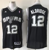 San Antonio Spurs -12 LaMarcus Aldridge Black Road Stitched NBA Jersey