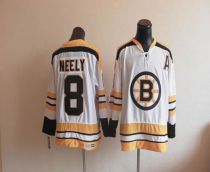 CCM Throwback Boston Bruins -8 Cam Neely White Stitched NHL Jersey