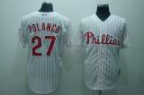 Philadelphia Phillies #27 Placido Polanco Stitched White Red Strip MLB Jersey