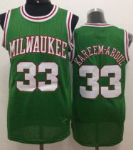 Milwaukee Bucks -33 Kareem Abdul Jabbar Green Throwback Stitched NBA Jersey