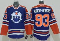 Edmonton Oilers -93 Nugent-Hopkins Ligtht Blue Stitched NHL Jersey
