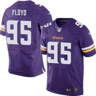 Nike Minnesota Vikings #95 Sharrif Floyd Purple Team Color Men's Stitched NFL Elite Jersey