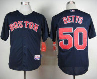 Boston Red Sox #50 Mookie Betts Dark Blue Cool Base Stitched MLB Jersey
