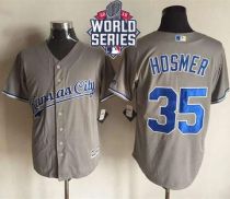 Kansas City Royals -35 Eric Hosmer New Grey Cool Base W 2015 World Series Patch Stitched MLB Jersey