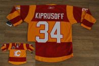 Calgary Flames -34 Miikka Kiprusoff Stitched Red Orange 2011 Winter Classic NHL Jersey