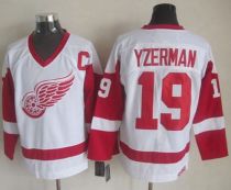 Detroit Red Wings -19 Steve Yzerman White CCM Throwback Stitched NHL Jersey